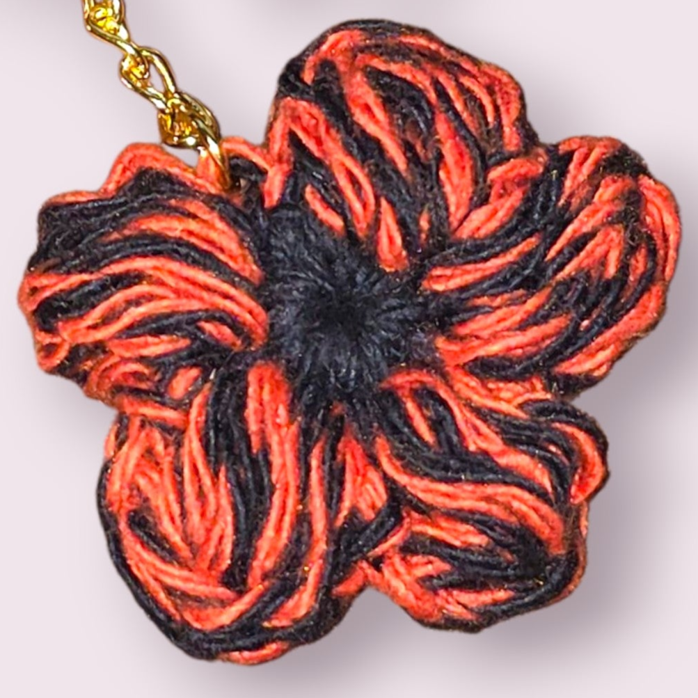 Scrappy Jack o' Lantern Floral Keychains