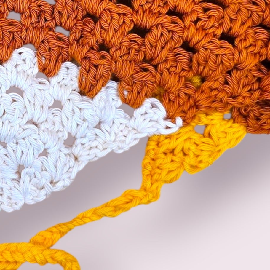 Candy Corn Crochet Bandana