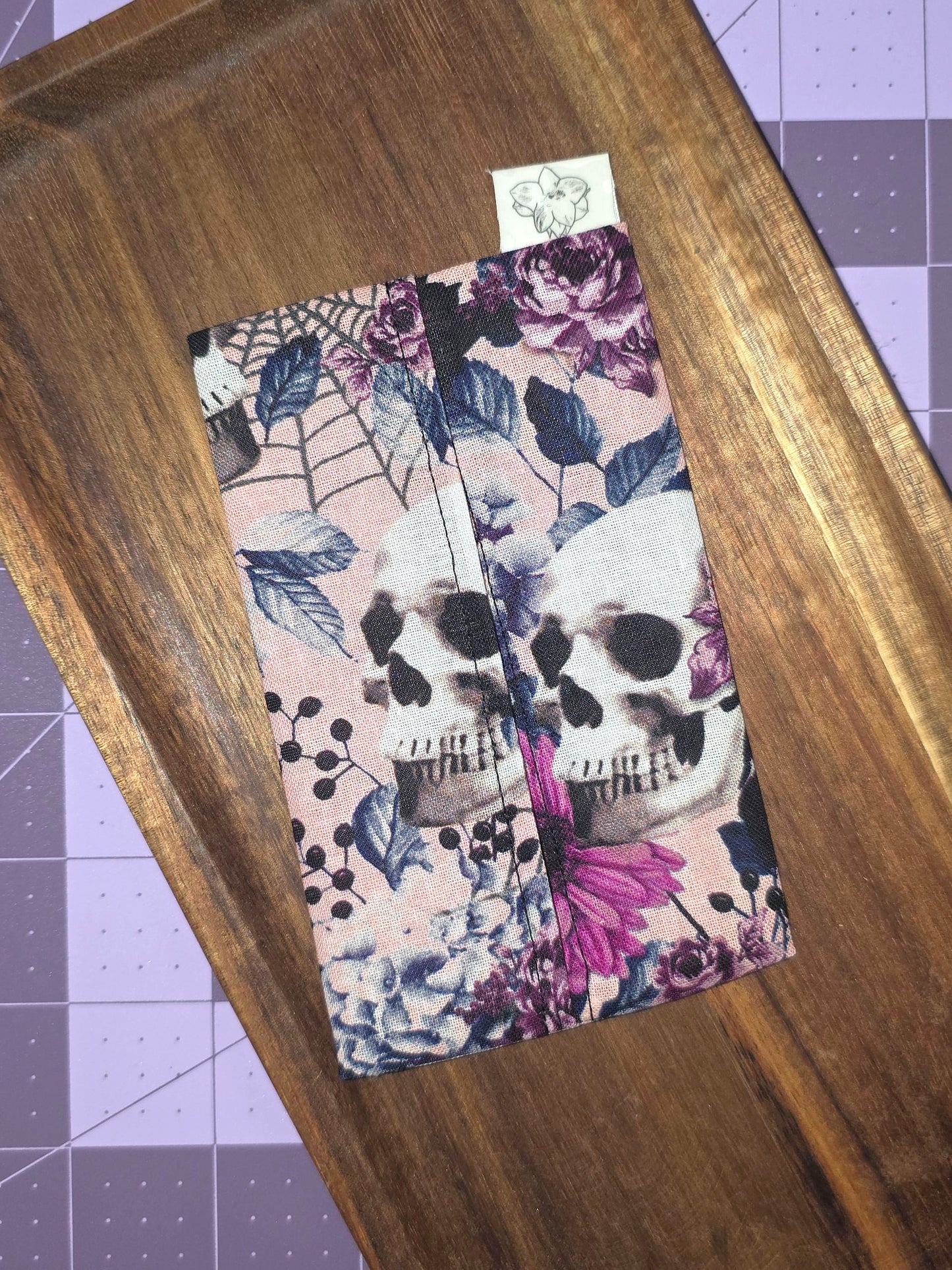 Pink Floral Skullz Tissue Pouch