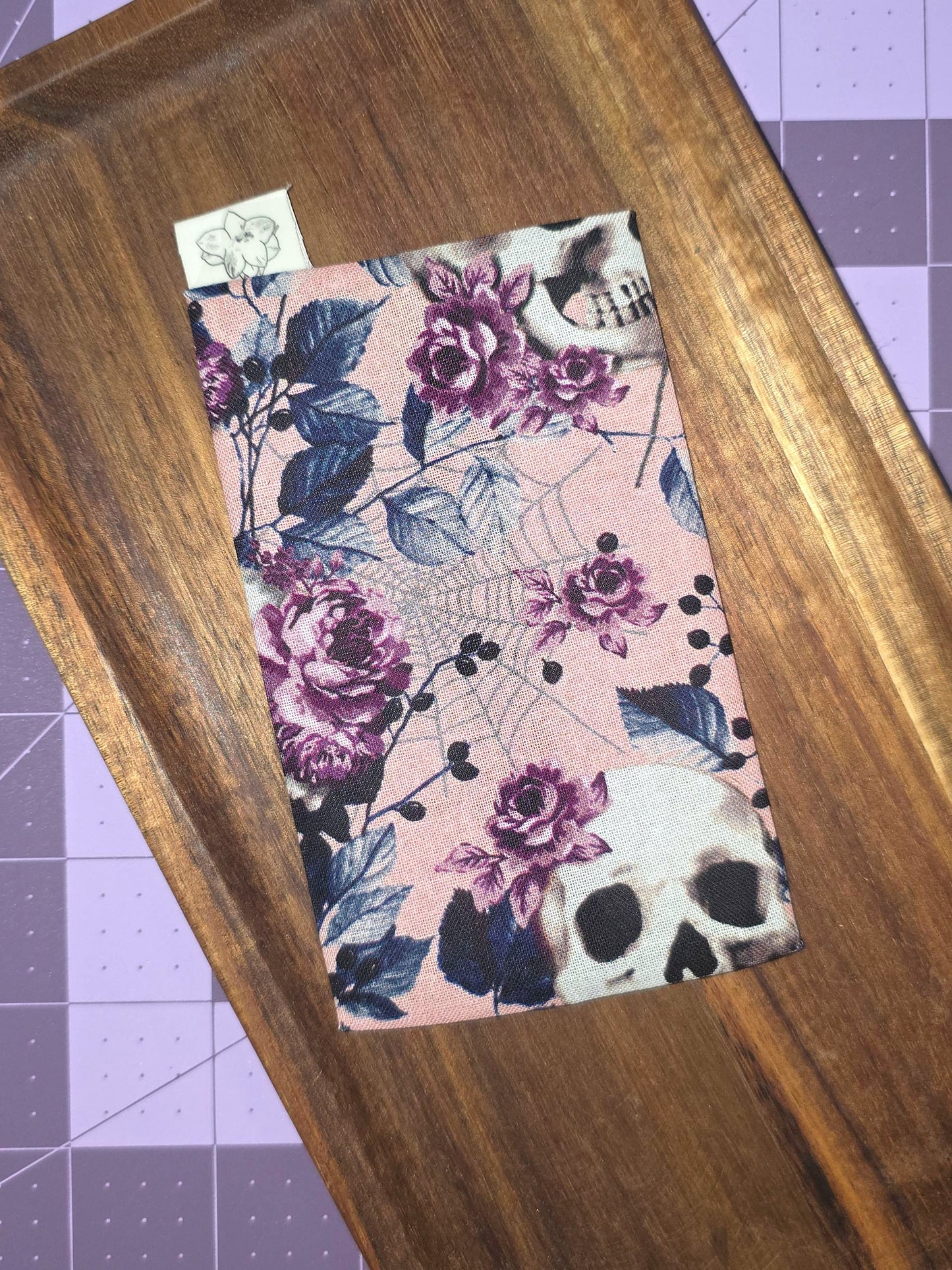 Pink Floral Skullz Tissue Pouch