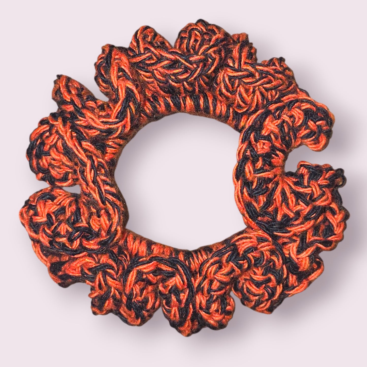 Jack o'Lantern Crochet Scrunchie
