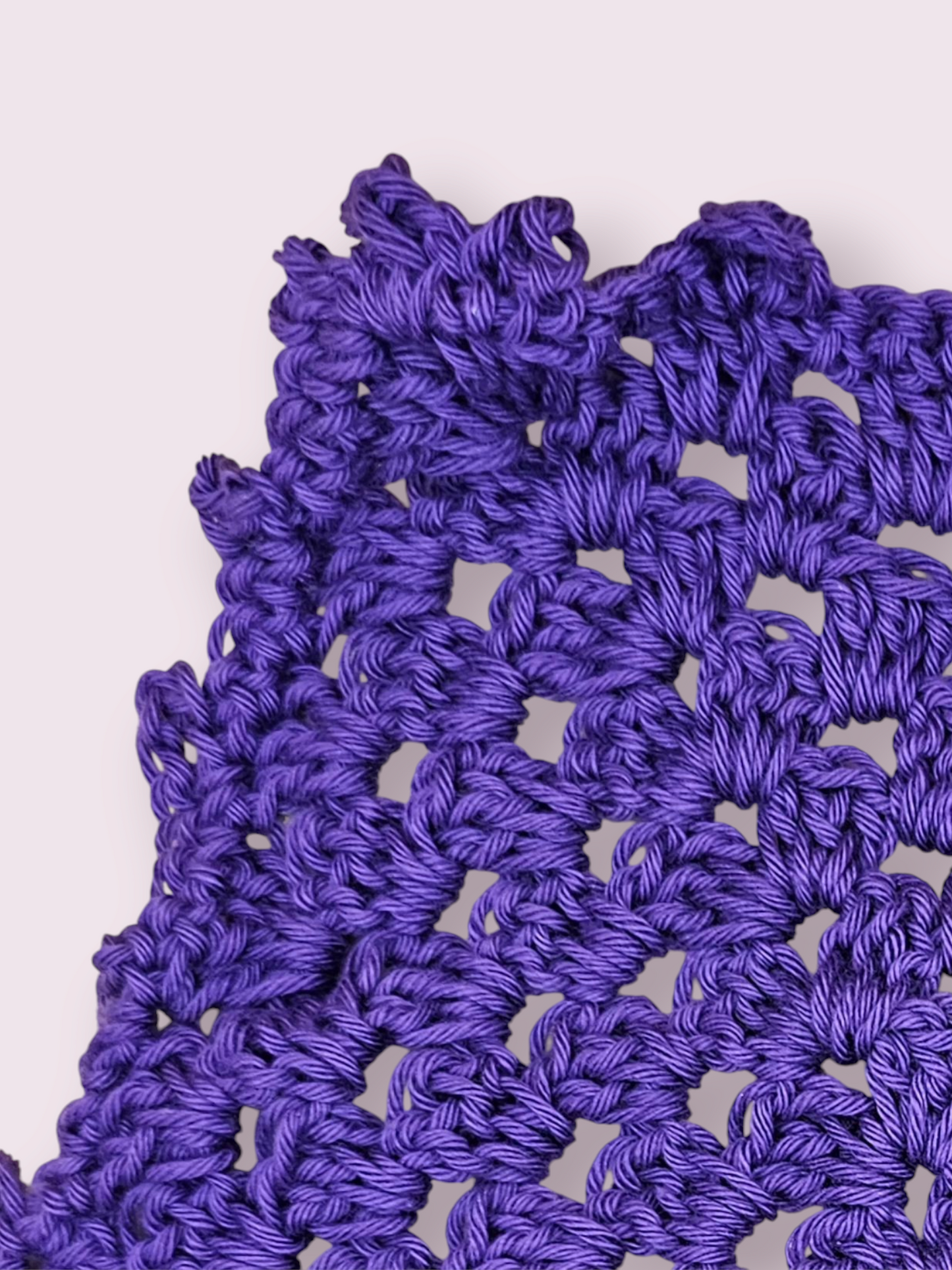 Dark Purple Crochet Bandana