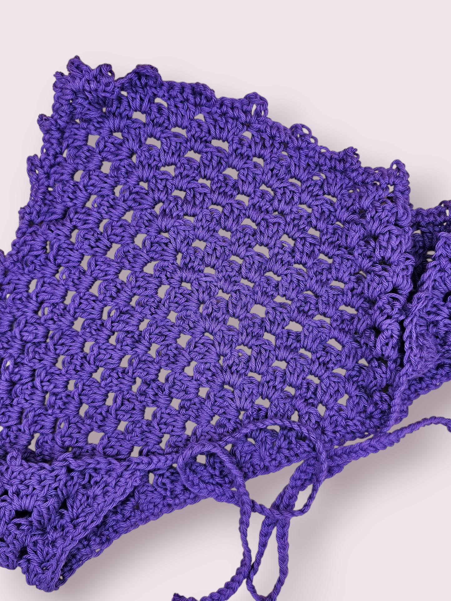 Dark Purple Crochet Bandana