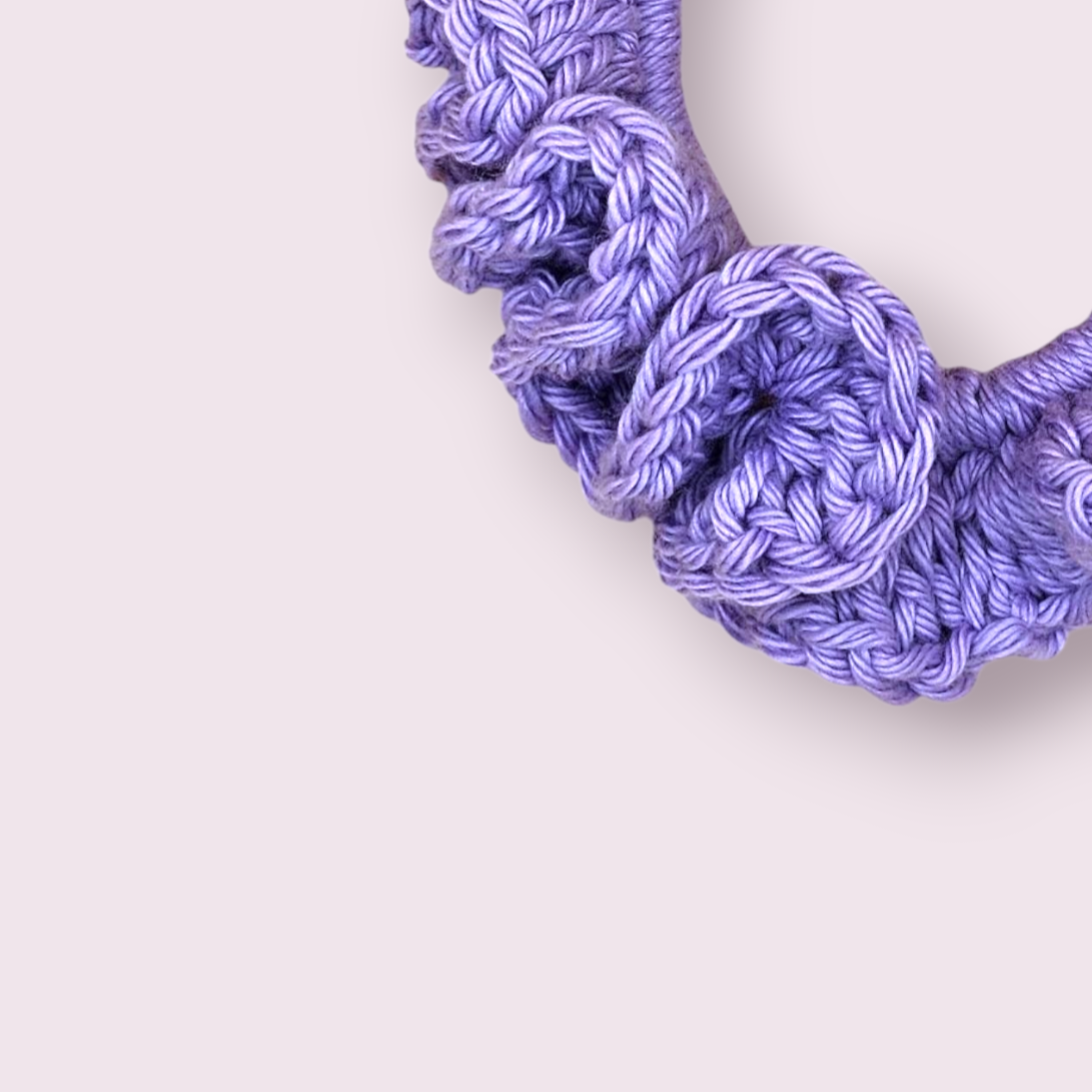 Small Lavender Crochet Scrunchie
