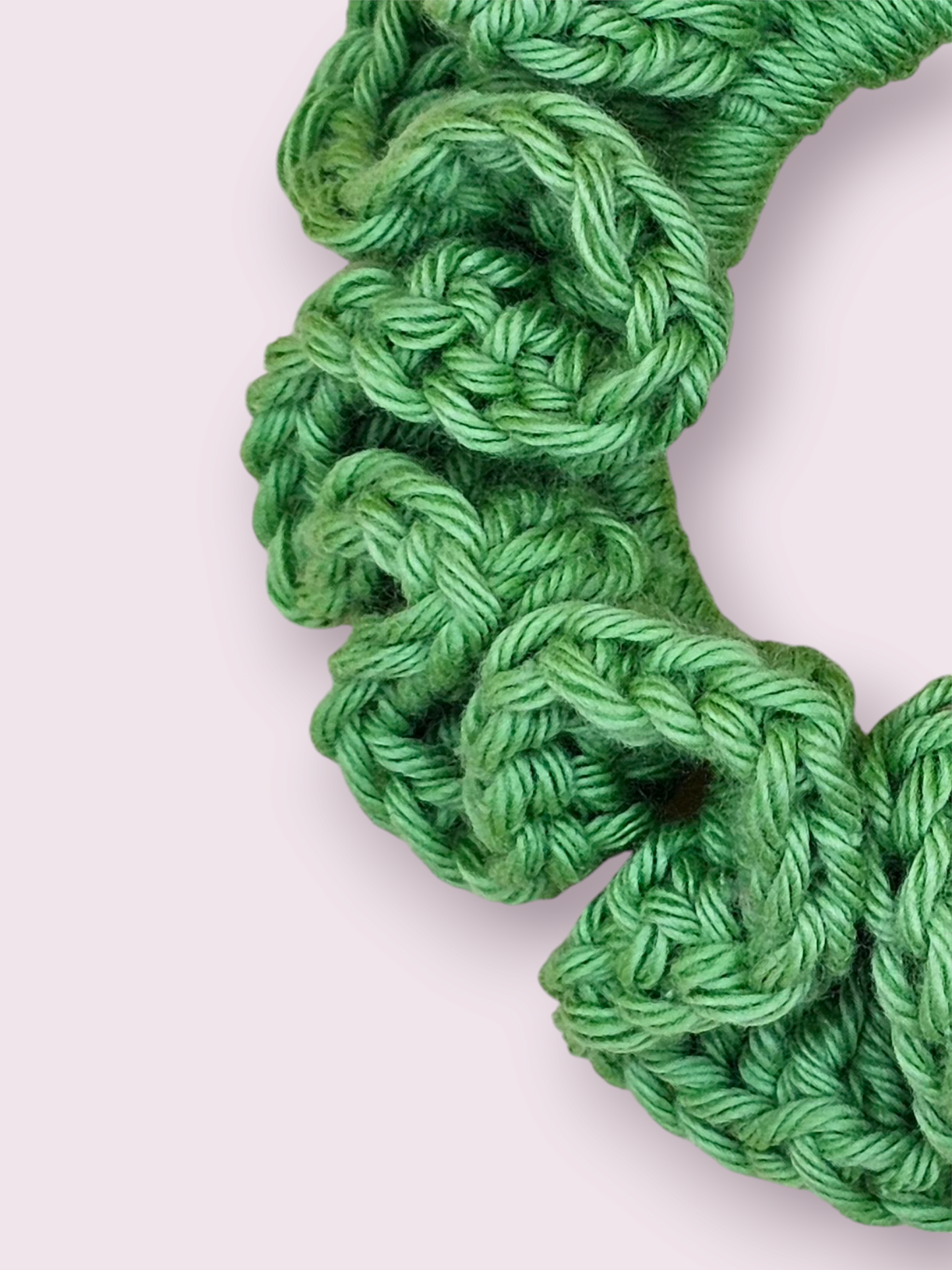 Small Slime Green Crochet Scrunchie