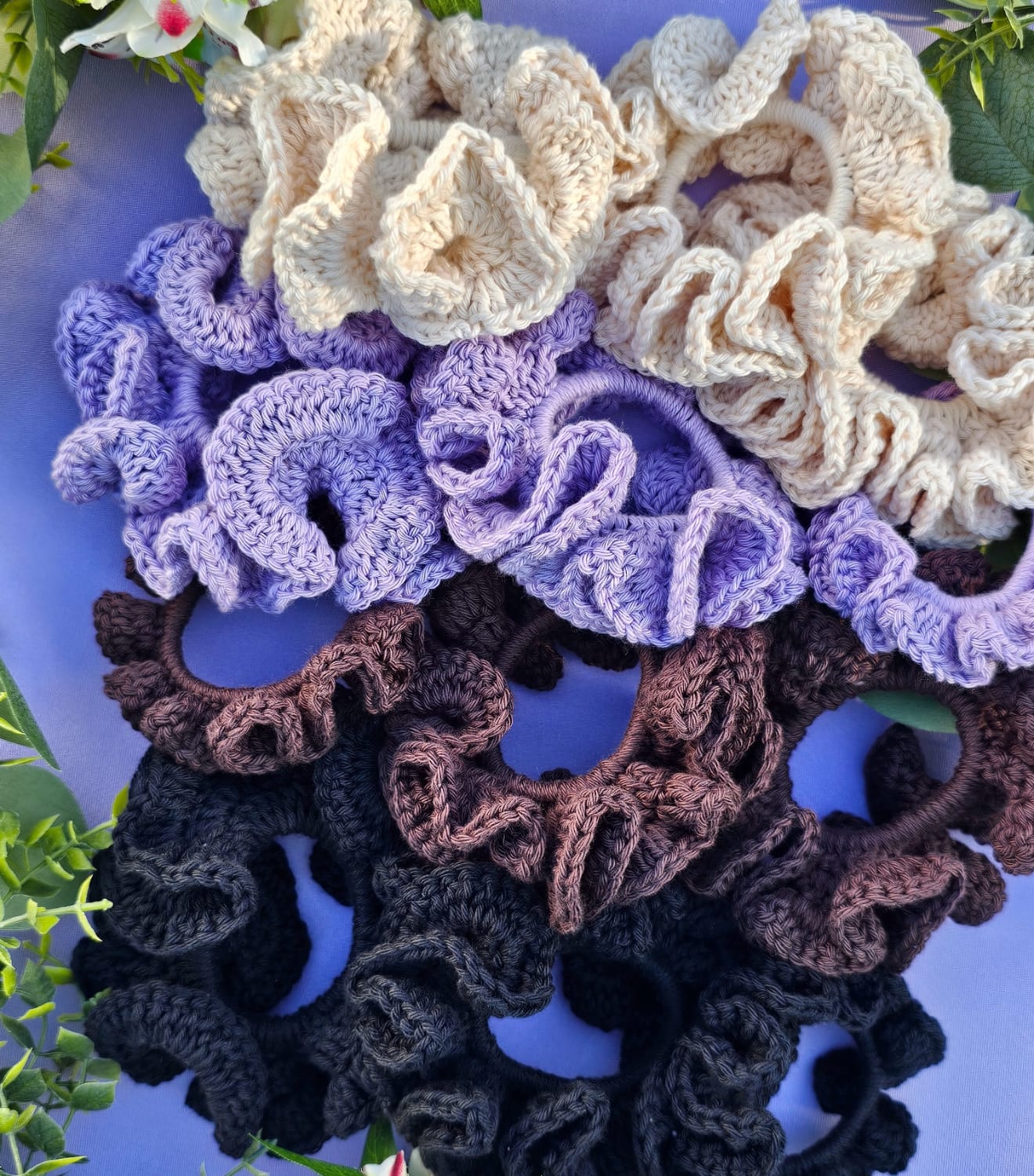 Crochet Scrunchies & Barrettes