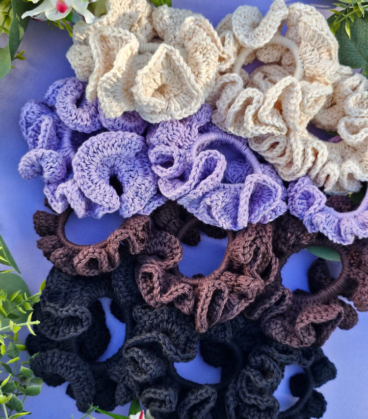 Crochet Scrunchies & Barrettes