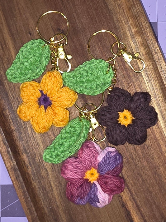 Scrappy Floral Keychains