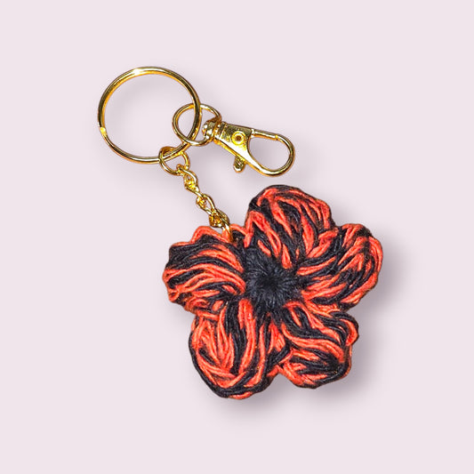 Scrappy Jack o' Lantern Floral Keychains