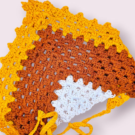 Candy Corn Crochet Bandana