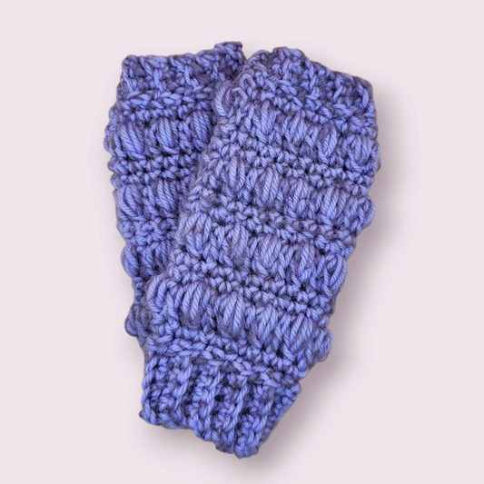 Lavender Wool Fingerless Mitts