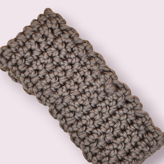 Wool Light Brown Ear Warmer