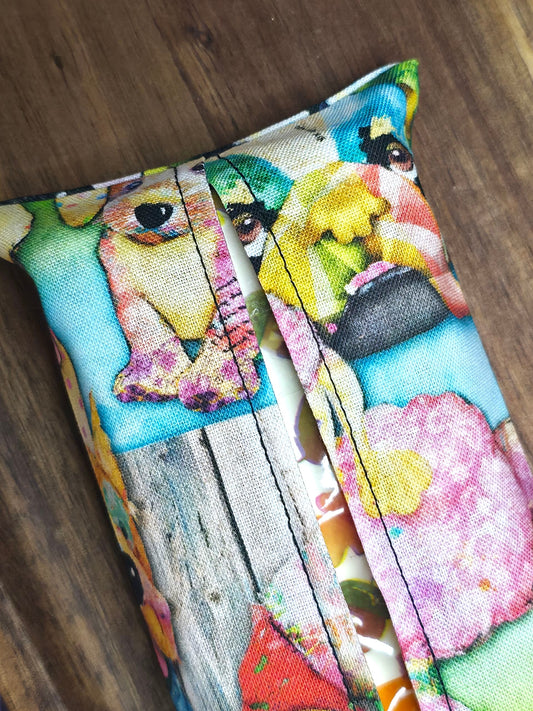 Colorful Dogs Tissue Pouch