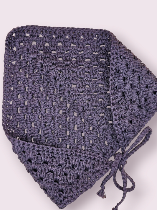 Brown Crochet Bandana