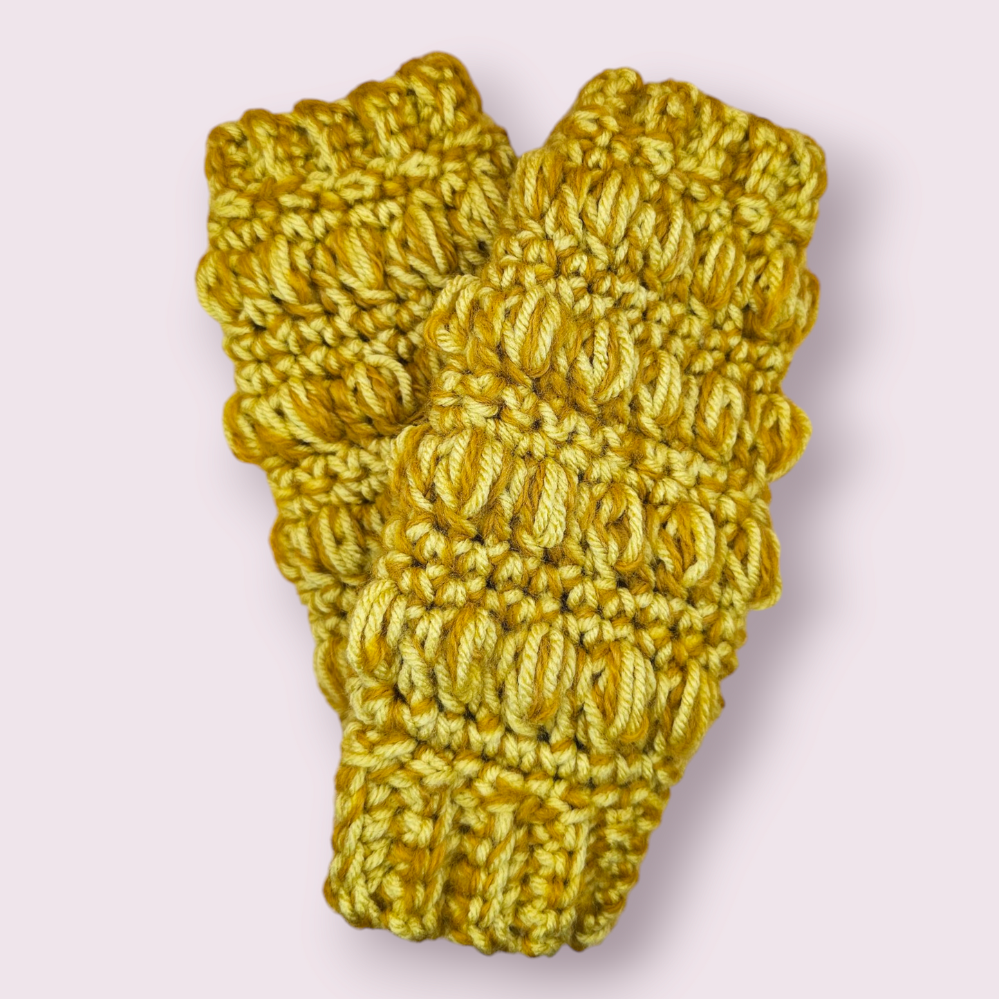 Deluxe Yellow Fingerless Mitts