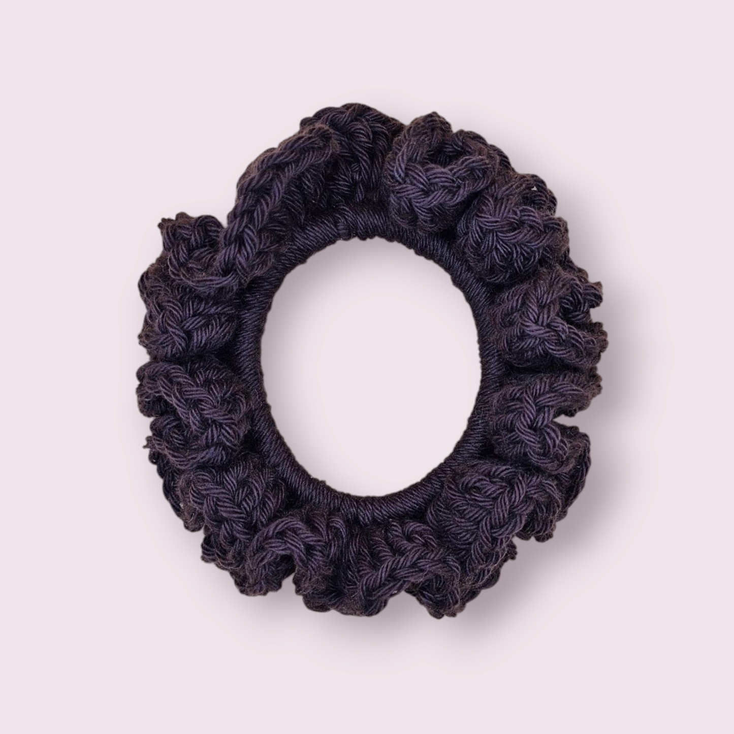 Small Brown Crochet Scrunchie