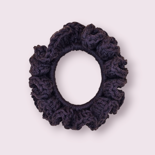 Small Brown Crochet Scrunchie