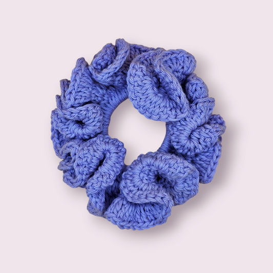 Large Lavender Crochet Scrunchie