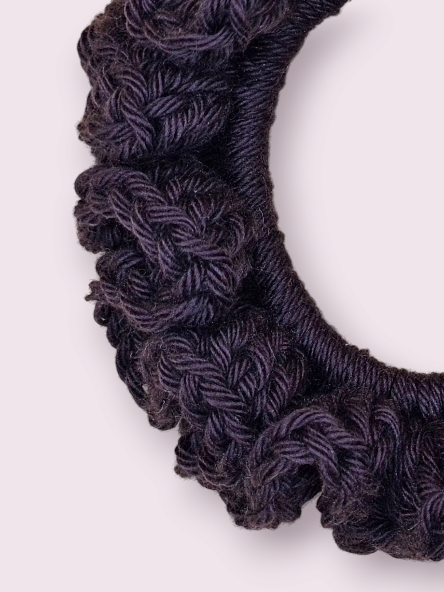 Small Brown Crochet Scrunchie