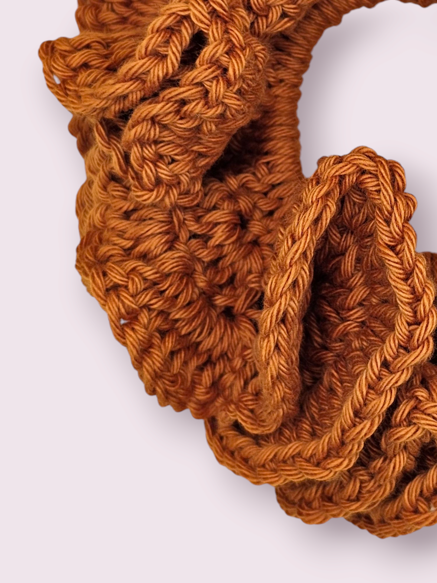 Large Pumpkin Crochet Scrunchie