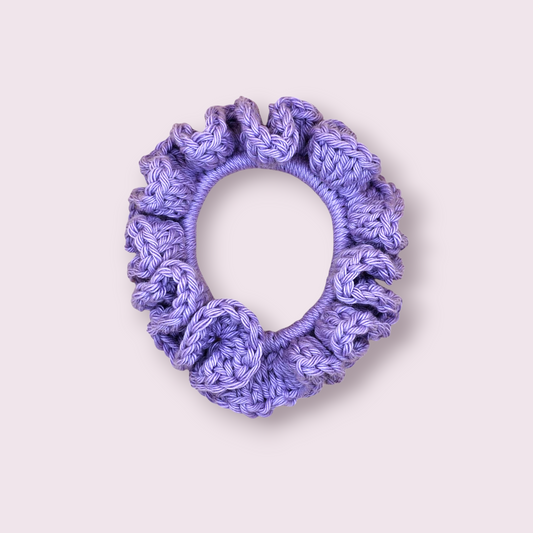 Small Lavender Crochet Scrunchie