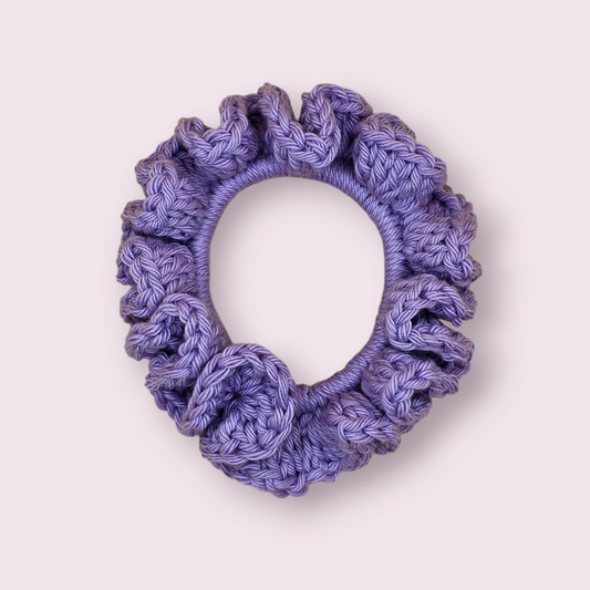Small Lavender Crochet Scrunchie