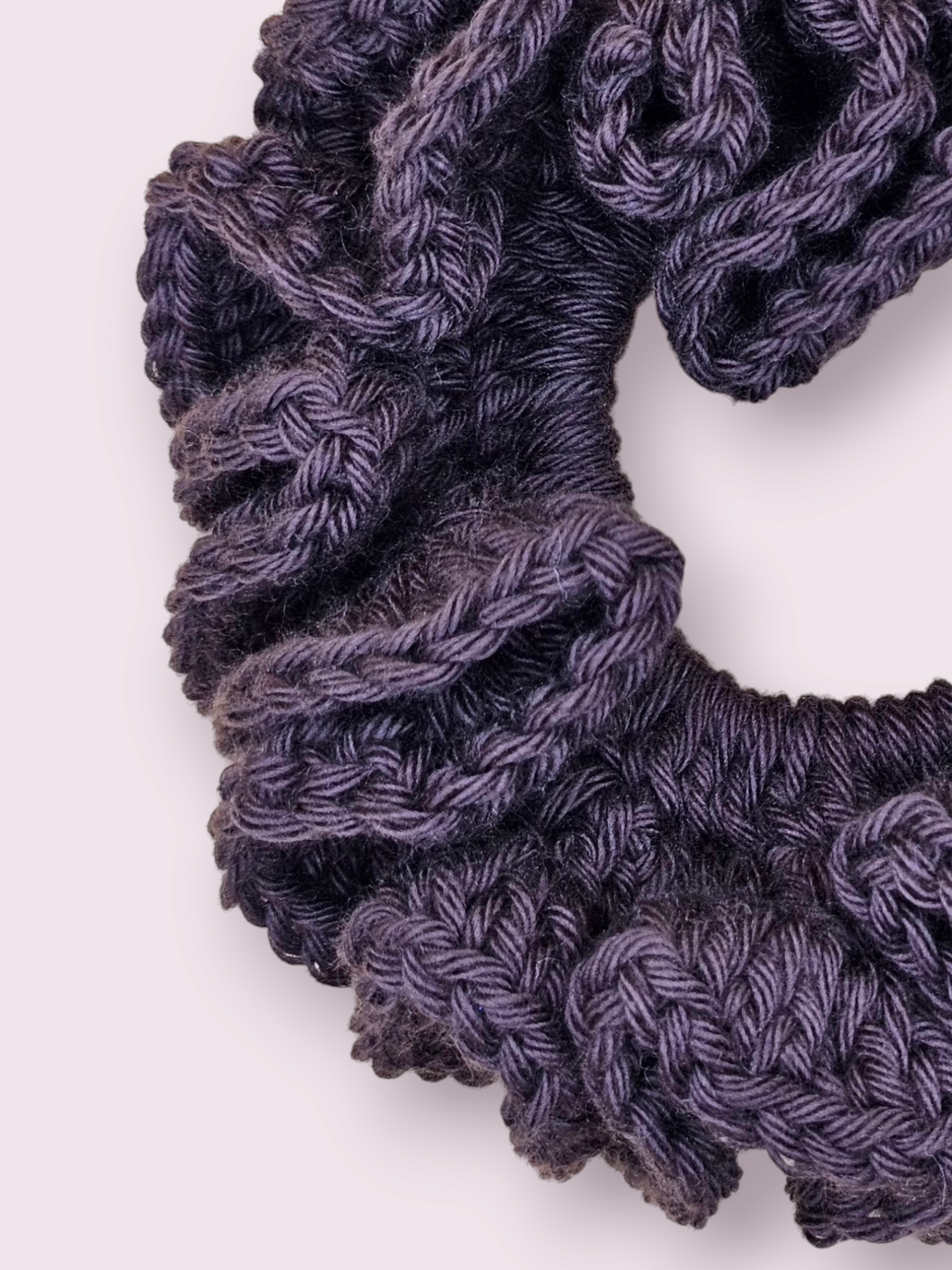 Large Brown Crochet Scrunchie