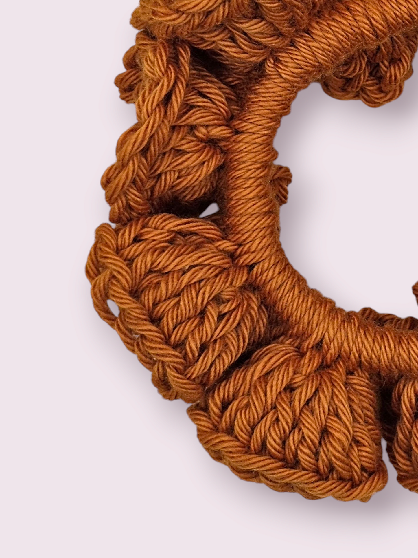 Small Pumpkin Crochet Scrunchie