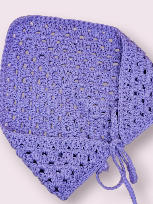 Lavender Crochet Bandana